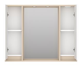 Зеркальный шкаф с подсветкой Brevita Balaton BAL-04100-03-01 100см белый/бежевый